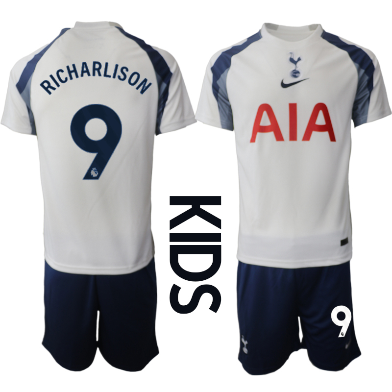 Youth 2025-2026 Club Tottenham home White #9 Soccer Jersey